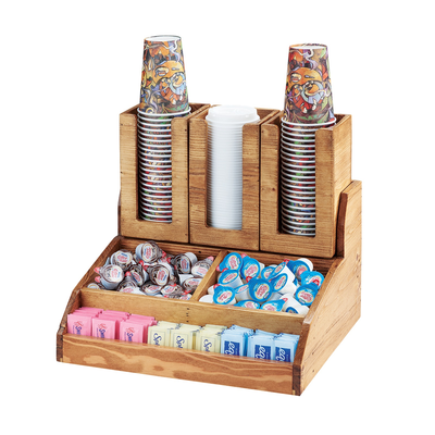 Cal-Mil 2019-99 15-1/4" x 14"D x 9-1/2"H Madera Condiment Station