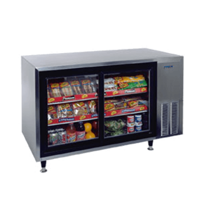Grindmaster-Cecilware SKRM48-RGUS10 (2) Adjustable Epoxy Coated Shelves (2) Sliding Glass Doors 48"W Countertop Refrigerated Display Case