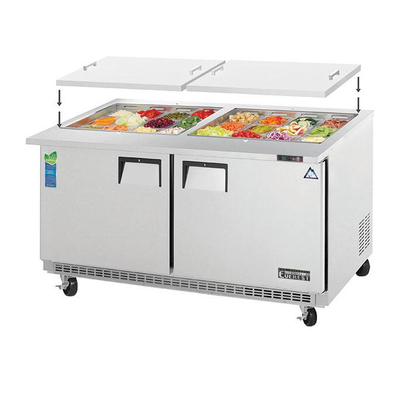 Everest EOTPW2 Open Top Prep Table 24 Pans, 115v, NSF - 16 cu. ft.