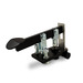 Pinlock brake handle assembly for rotating operator chair system