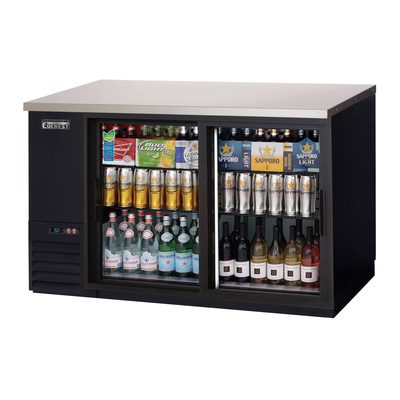 Everest EBB59G-SD Back Bar Cooler Cabinet 2 Glass Sliding Doors, 115v, NSF - 17 cu. ft.