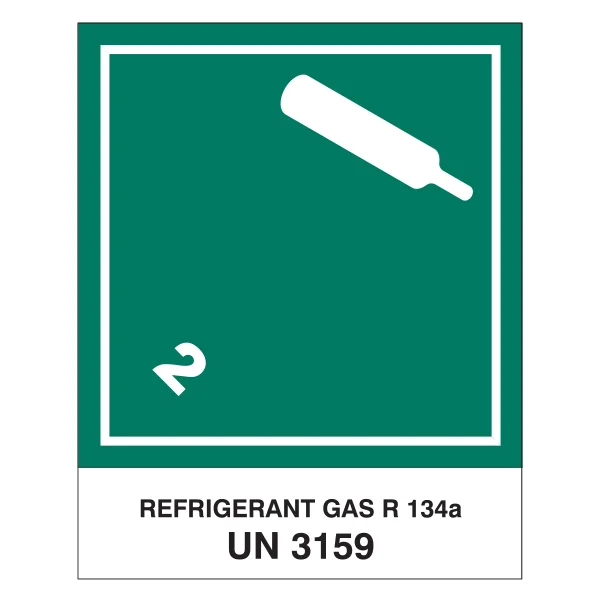 Refrigerant Gas Label - Class 2.2 - 5" x 4"