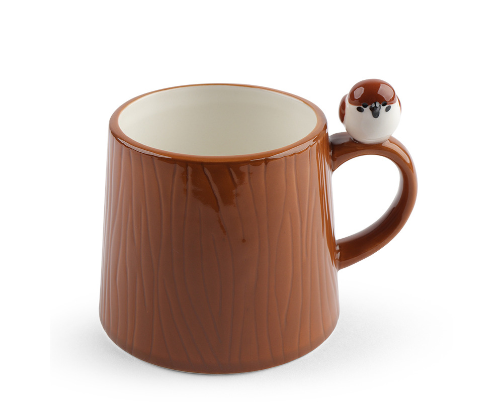 Mug Tree with Sparrow Brown