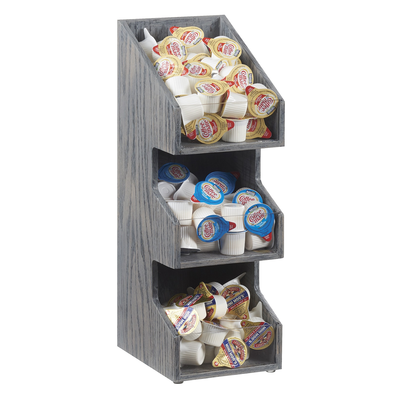 Cal-Mil 2053-83 5-1/2"W x 6-1/2"D x 15-1/2"H Ashwood Condiment Organizer/Display