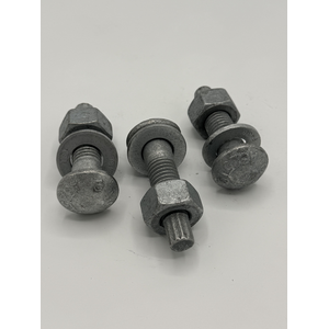 1 1/8" - 7 X 3 1/2" F3125 A325TC TWIST-OFF ASSEMBLY F1852 TYPE 1 ROUND HEAD BOLT A563 DH HEAVY HEX NUT AND F436 TYPE 1 WASHER MECHANICAL GALVANIZED