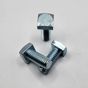3/8" - 16 X 1" SQUARE HEAD BOLT SAE J429 GR 8 ZINC TRIVALENT CLEAR