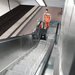Karcher BR 47/35 Esc cleaning a train station escalator