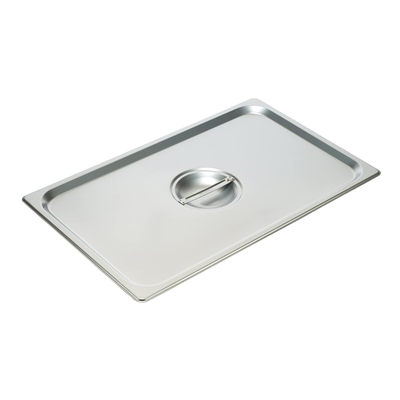 Winco SPSCF Solid Stainless Steel Full-Size Steam Pan Cover