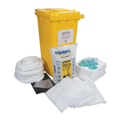 Spill Kit - Oil Only - 63 Gallon Capacity - Mobile Bin