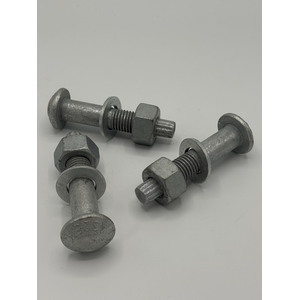1 1/8" - 7 X 4 1/2" F3125 A325TC TWIST-OFF ASSEMBLY F1852 TYPE 1 ROUND HEAD BOLT A563 DH HEAVY HEX NUT AND F436 TYPE 1 WASHER MECHANICAL GALVANIZED