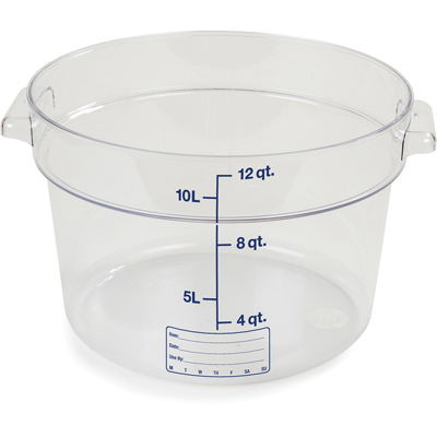 Carlisle StorPlus 12 qt Clear Round Container