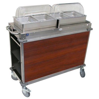 Cadco CBC-HH-L5-4 MobileServ® Junior Mobile Hot Buffet Cart (2) Hot Full Size Buffet Servers