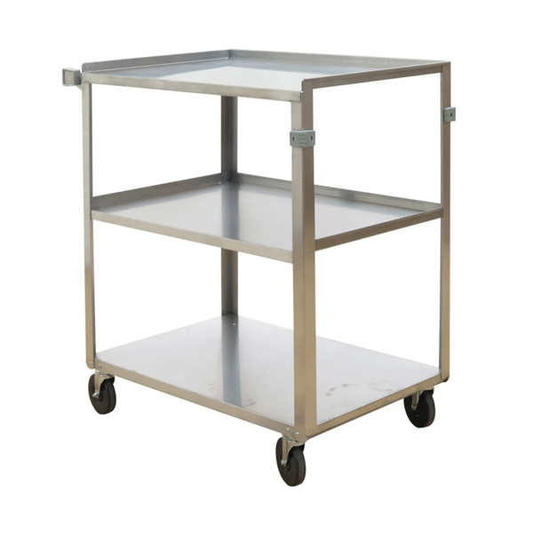 Shelf Cart - 27-3/8" x 18" x 32" - 500 lb Capacity - Stainless Steel - 3 Shelf