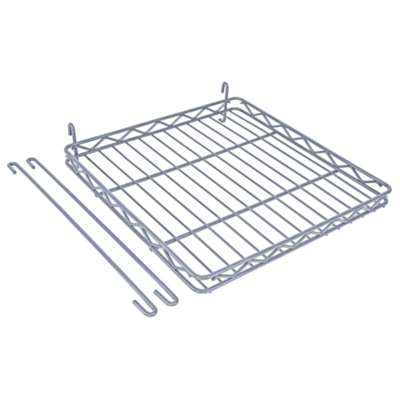 Quantum SG-S1616GY Store Grid Shelf, 16-1/2"W x 16-1/2"D, with r