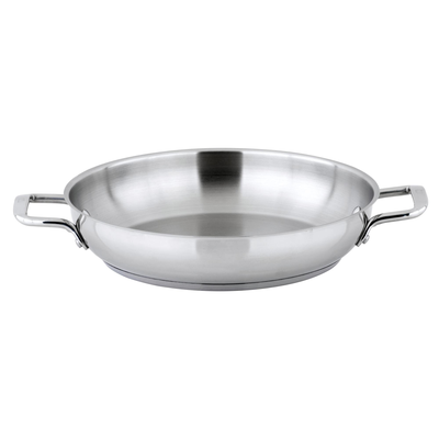 Winco SSOP-12 12-1/2" Dia. X 2-1/4"H Induction Omelet Pan