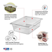 Cambro 1/2 Size, 4"D Food Pans