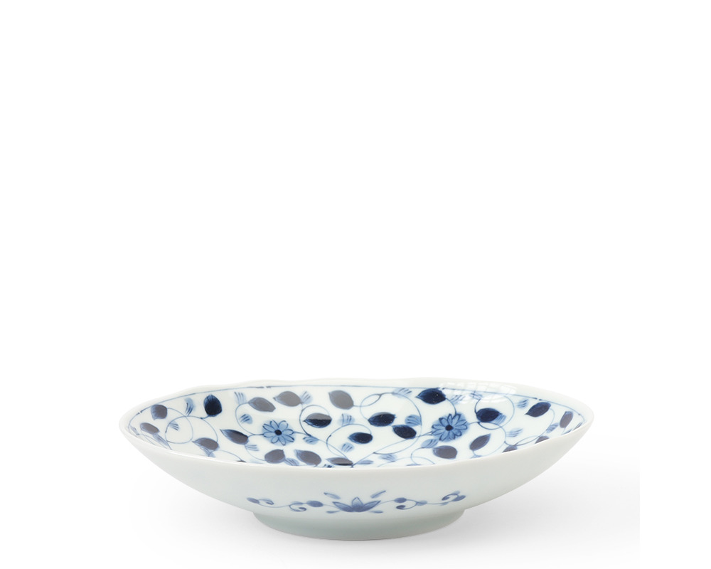 Blue Bowl Mums 7.75"