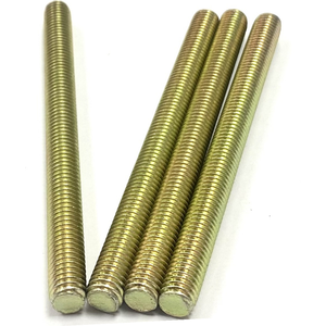 1/2" - 13 X 12" FULLY THREADED STRAIGHT ROD SAE J429 GR 8 ZINC TRIVALENT YELLOW