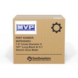 1.5" Inside Diameter X 107" Long Black Sr 5:1 Stretch Hose Matte