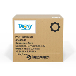 Tacony - 48405040 - Squeegee,Auto Scrubber,Polyurethane,820MM X 75MM X 5MM / 32.28IN X 2.95IN X .19IN,Clear