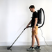 Rhino RV-BP1 Backpack Vacuum in use
