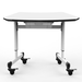 LUXOR MBS-DESK Height-Adjustable Trapezoid Student Desk with Dra