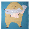 Furoshiki Bear Fish 40" Sq.