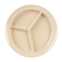 Thunder Group NS701T 83/4" Diameter x 11/4" Height 3-Section Deep Compartment Plate