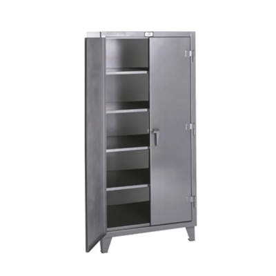 Storage Cabinet - Steel - Welded - Heavy-Duty - 48" x 24" x 72" - 4 Shelf - 1200 lb Capacity - Grey
