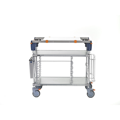 Metro MSQ1836-FGFG-PK2 PrepMate qwikSet MultiStation 36" Prep Station with Accessory Pack 2, Solid Galvanized top and bottom shelves with Chrome posts