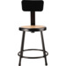 NPS 6218B-10 NPS® 18" Heavy Duty Steel Stool with Backrest