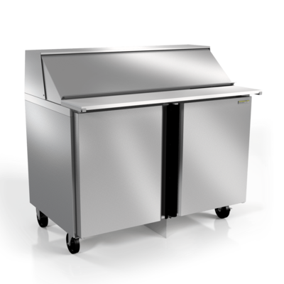Silver King SKP4812A-ESUS1 (12) Pan Capacity Top 48"W Two-Section Refrigerated Prep Table