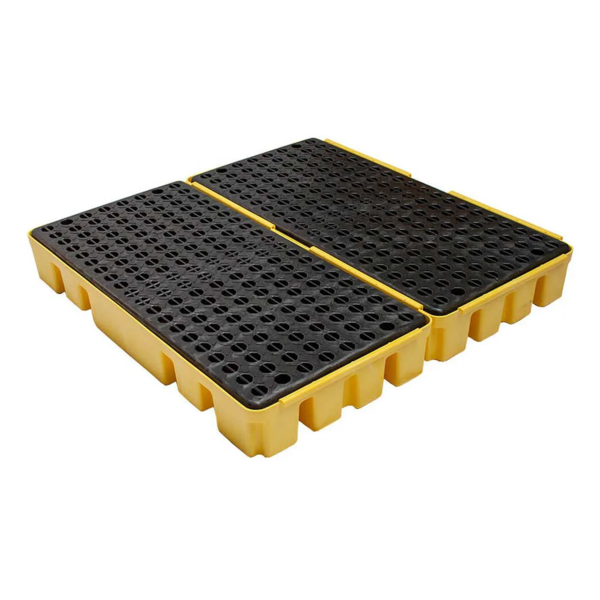 Spill Containment Platform - Low Profile - 49" x 48" x 6.5" - 51 Gallon Capacity - 4 Drum