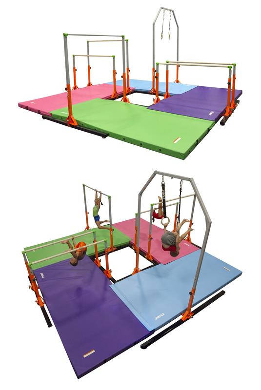 Gibson Athletic Gymnastics, Ballet and Fitness Equipment AAI ELITE Kids FourStation Circuit