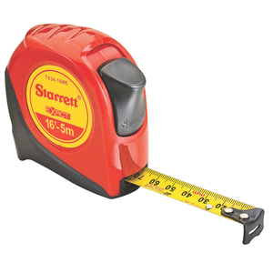 STARRETT KTX34-16ME12-OC Exact 3/4'' x 16' Metric and English Pocket Tape Style 12