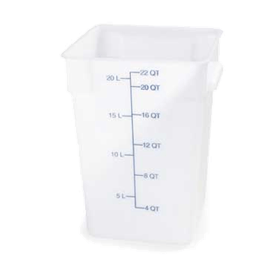 Carlisle StorPlus White 22 qt Square Food Storage Container