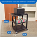 Luxor WT34S Three-Shelf Utility Cart – 300 lb Capacity