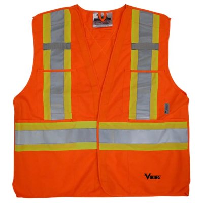 Safety Vest - Traffic - Tear-Away - CSA Class 2 Level 2 - Large/X-Large - High Visibility Orange