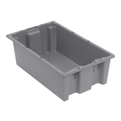 Quantum SNT190GY Gray Stack And Nest Tote, 19-1/2"W X 15-1/2"D X