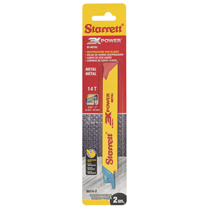 STARRETT B614-2 Metal Cut 6'' x 3/4 x .035 x 14T, 3X POWER, 2 Pack