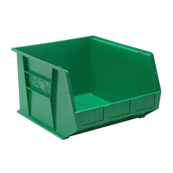 Storage Bin - Plastic - 16-1/2" x 18" x 11" - 75 lb Capacity - Green