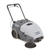 Advance Terra 28B sweeper, rear angle view with side broom