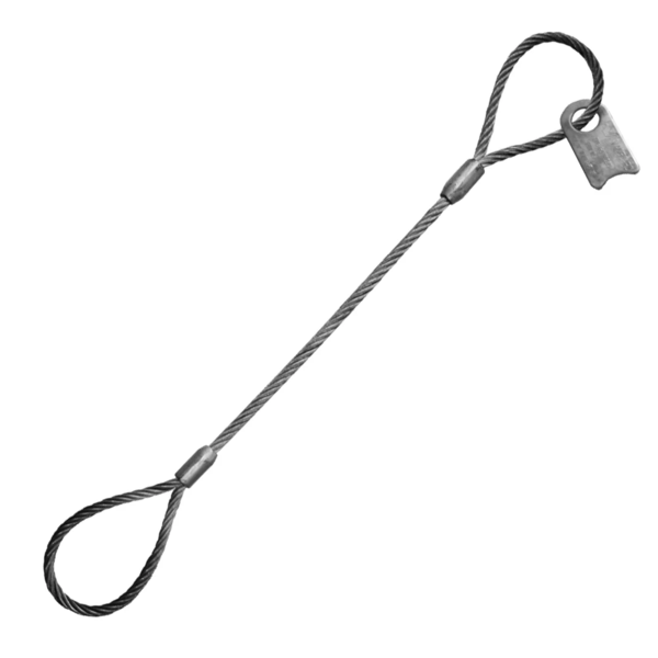 Wire Rope Sling - 1/4" x 4' - Eye & Eye - 1300 lb Capacity