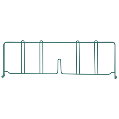 Quantum DIV21P Wire Shelf Divider, 21"D x 8"H, green epoxy antim