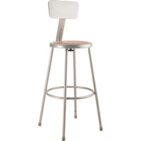 NPS 6230B NPS® 30" Heavy Duty Steel Stool with Backrest