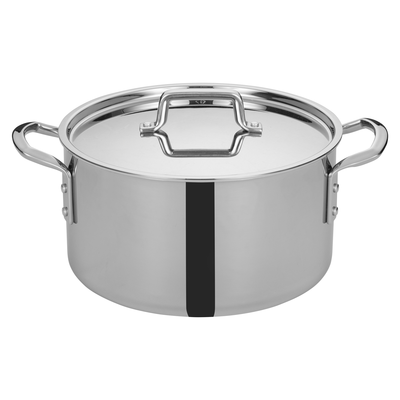 Winco TGSP-12 12 Qt. Tri-Gen™ Induction-Ready Stock Pot