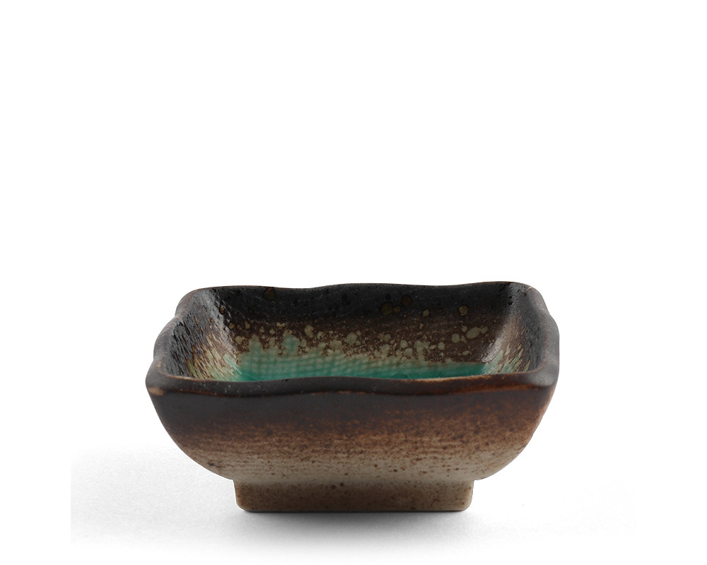 Kosui Green 3 Sq. Sauce Dish