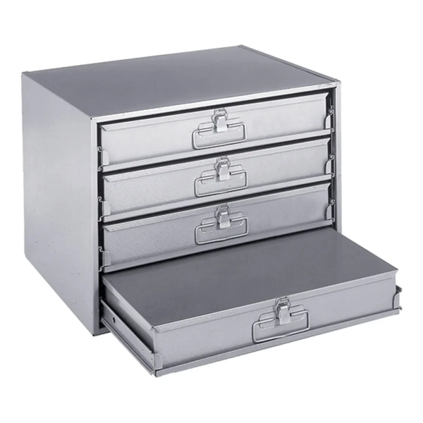 Compartment Cabinet - Steel - 20" x 15-3/4" x 15" - 4 Compartment - Grey