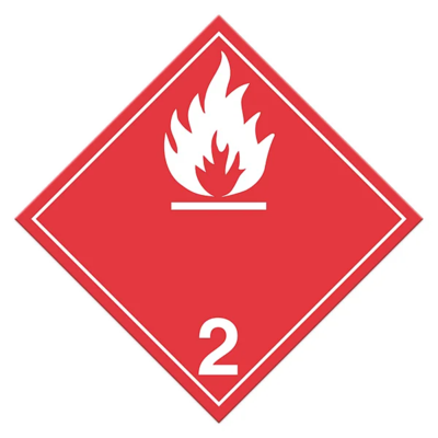 Flammable Gas Placard - 10-3/4" x 10-3/4" - Tagboard - Class 2.1
