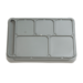 Extra deep insulated tray with food